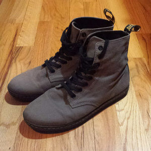 Gray canvas Doc Martens